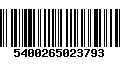 Código de Barras 5400265023793