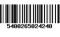 Código de Barras 5400265024240