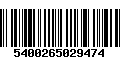 Código de Barras 5400265029474