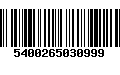 Código de Barras 5400265030999