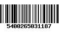 Código de Barras 5400265031187