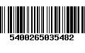 Código de Barras 5400265035482