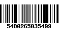 Código de Barras 5400265035499