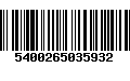 Código de Barras 5400265035932