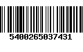 Código de Barras 5400265037431