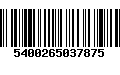 Código de Barras 5400265037875