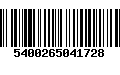 Código de Barras 5400265041728