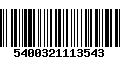 Código de Barras 5400321113543