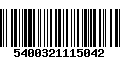 Código de Barras 5400321115042