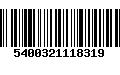 Código de Barras 5400321118319