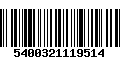 Código de Barras 5400321119514