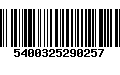 Código de Barras 5400325290257