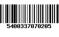 Código de Barras 5400337070205