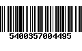 Código de Barras 5400357004495