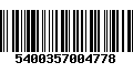 Código de Barras 5400357004778