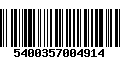 Código de Barras 5400357004914