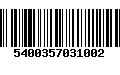 Código de Barras 5400357031002