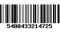 Código de Barras 5400433214725