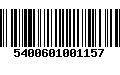 Código de Barras 5400601001157