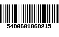 Código de Barras 5400601060215