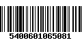 Código de Barras 5400601065081