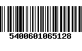 Código de Barras 5400601065128