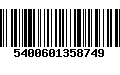 Código de Barras 5400601358749