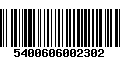 Código de Barras 5400606002302