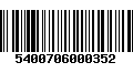 Código de Barras 5400706000352