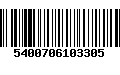 Código de Barras 5400706103305