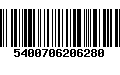 Código de Barras 5400706206280