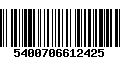 Código de Barras 5400706612425