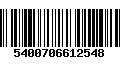 Código de Barras 5400706612548