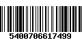 Código de Barras 5400706617499