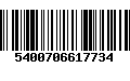 Código de Barras 5400706617734