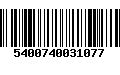 Código de Barras 5400740031077