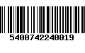 Código de Barras 5400742240019