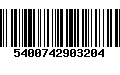 Código de Barras 5400742903204