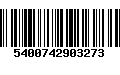 Código de Barras 5400742903273