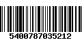 Código de Barras 5400787035212