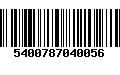 Código de Barras 5400787040056