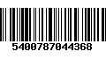 Código de Barras 5400787044368