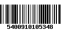 Código de Barras 5400910105348