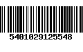 Código de Barras 5401029125548