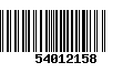 Código de Barras 54012158