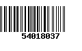 Código de Barras 54018037