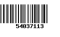 Código de Barras 54037113