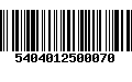 Código de Barras 5404012500070