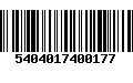 Código de Barras 5404017400177