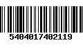 Código de Barras 5404017402119